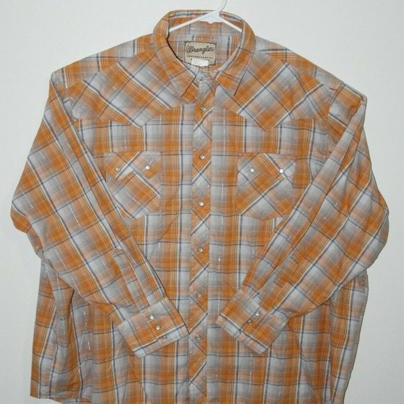 Wrangler Other - Men's Wrangler Pearl Snap Button Up 3XL